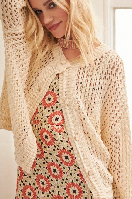 BUTTONED KNIT JACKET