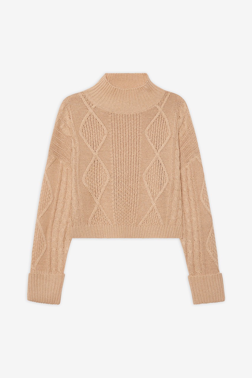 CROPPED HIGH-NECK SWEATER 3