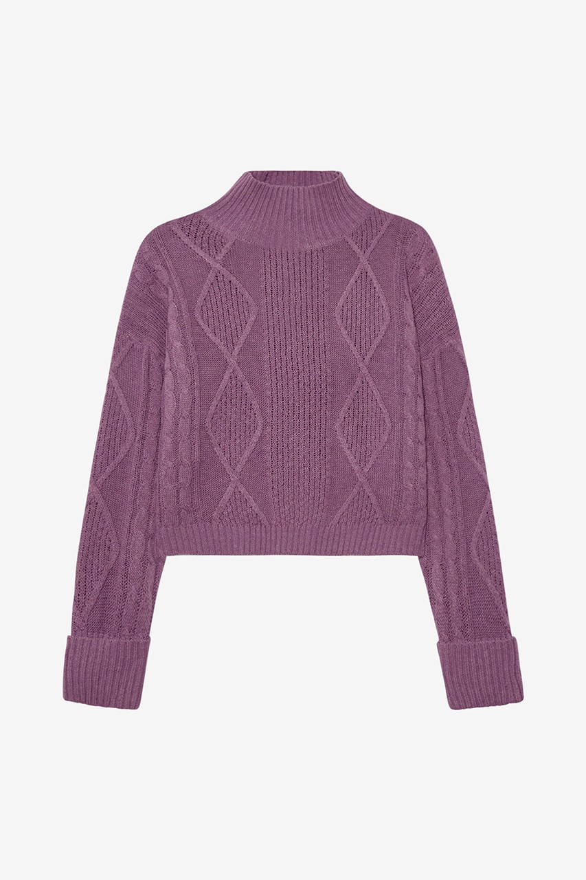 CROPPED HIGH-NECK SWEATER 3