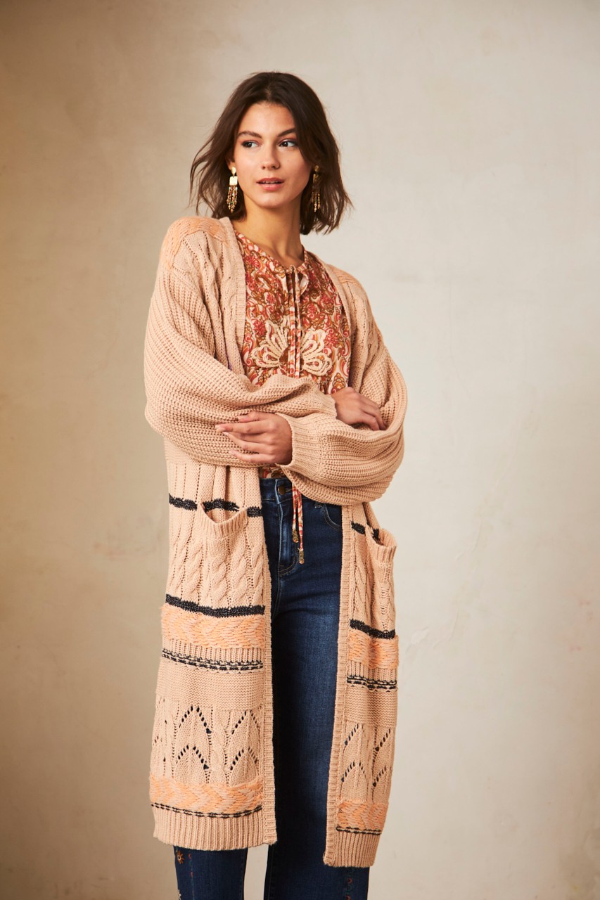 LONG JACQUARD KIMONO