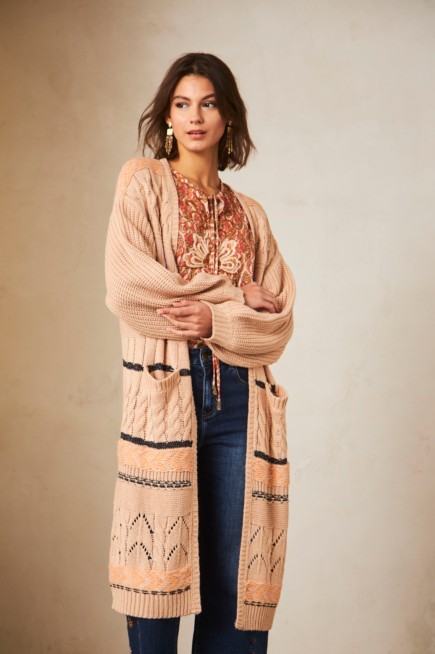 LONG JACQUARD KIMONO