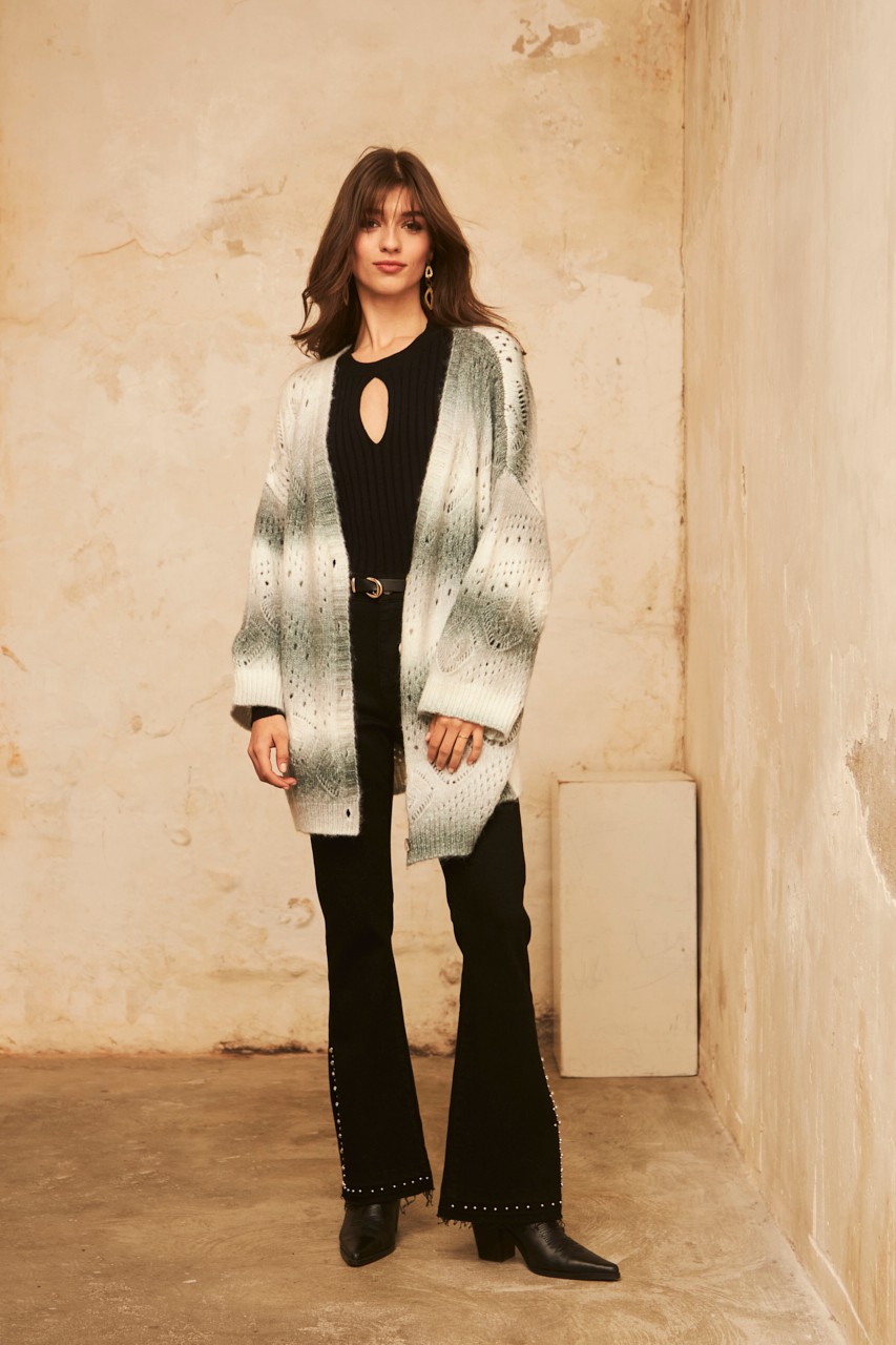 OVERSIZE GRADIENT CARDIGAN