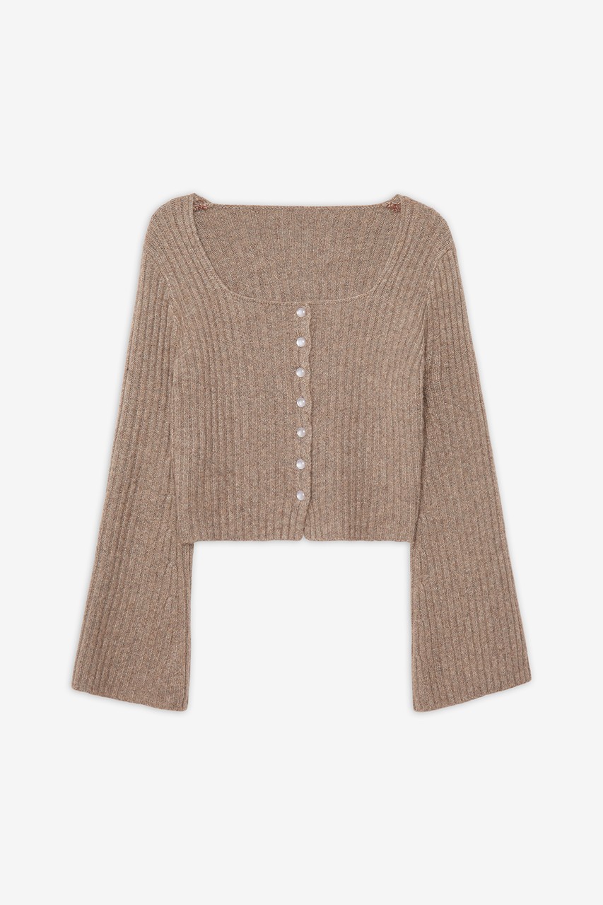 FITTED RIBBED CARDIGAN 3