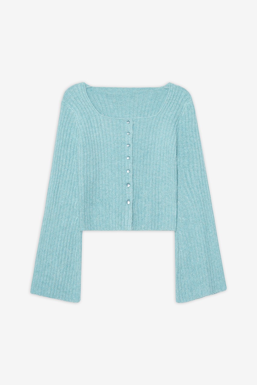 FITTED RIBBED CARDIGAN 3