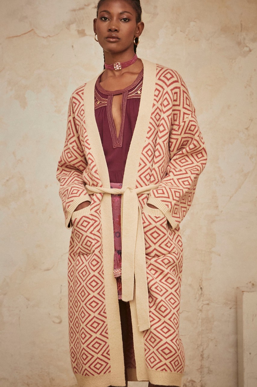 BICOLOR LONG KIMONO 1