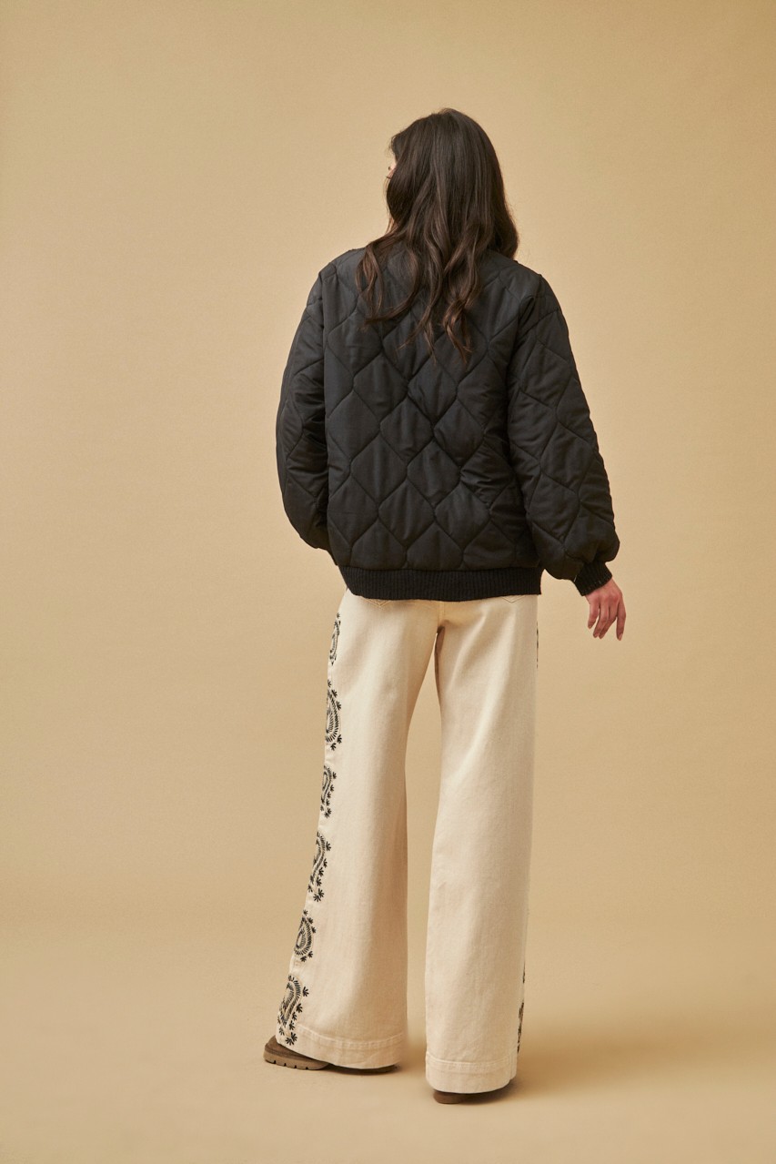 COMBI FABRIC BOMBER JACKET 3