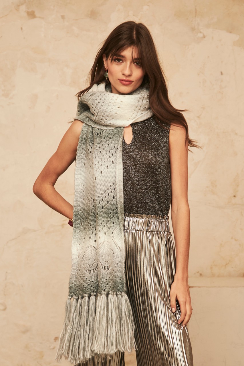 OPENWORK KNIT SCARF