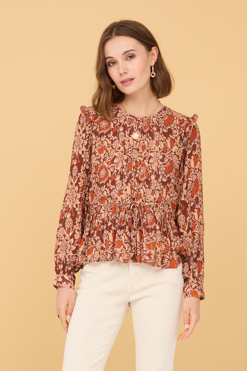 LUREX FLORAL BLOUSE