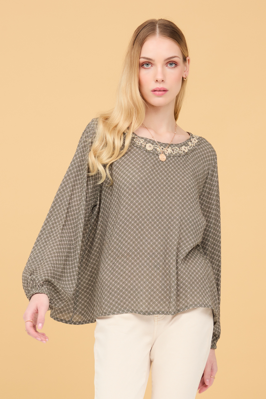 Blusa best sale estampado geometrico